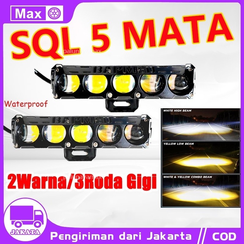 LAMPU TEMBAK LASER/LAMPU TEMBAK MINI SQL 3 Mata 4 Mata 5 Mata/TANPA KIPAS/SUPER BRIGHT HI LO 35 WATT