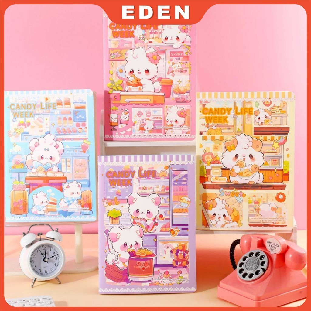 

Aimilo Notebook Mini Buku Kecil Catatan Scrapbook Mini Buku Notes Kecil Alat Tulis Sekolah 366 Lembar