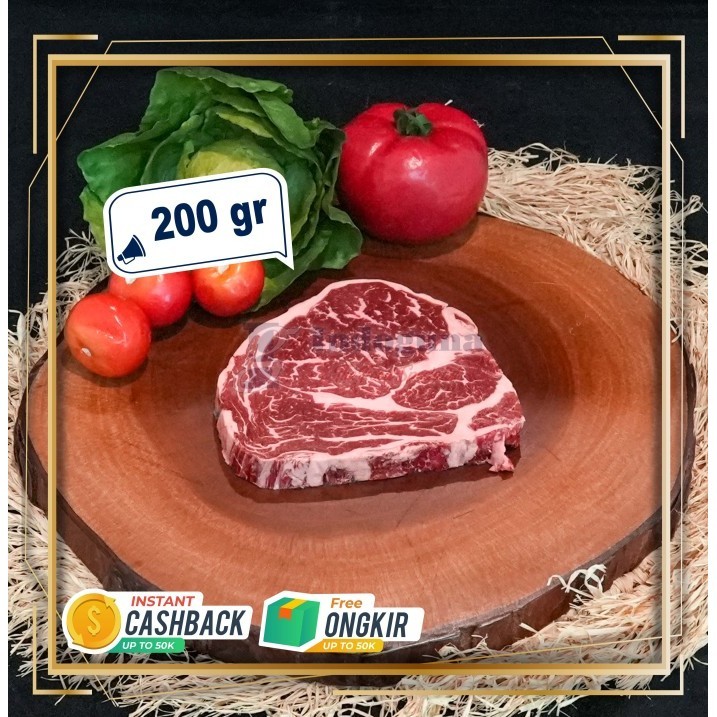 

Wagyu RIbeye Grass Fed Hormone & Antibiotic Free Mb 6 Cut Steak 200gr