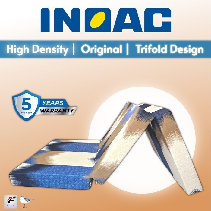 Kasur Busa Lipat 3 INOAC Garansi 5 Tahun - 90 x 180 x 10