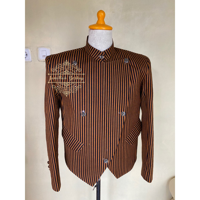 LURIK Beskap sikep bapak || Beskap among tamu bapak || Beskap lurik coklat || Beskap lurik sikepan |