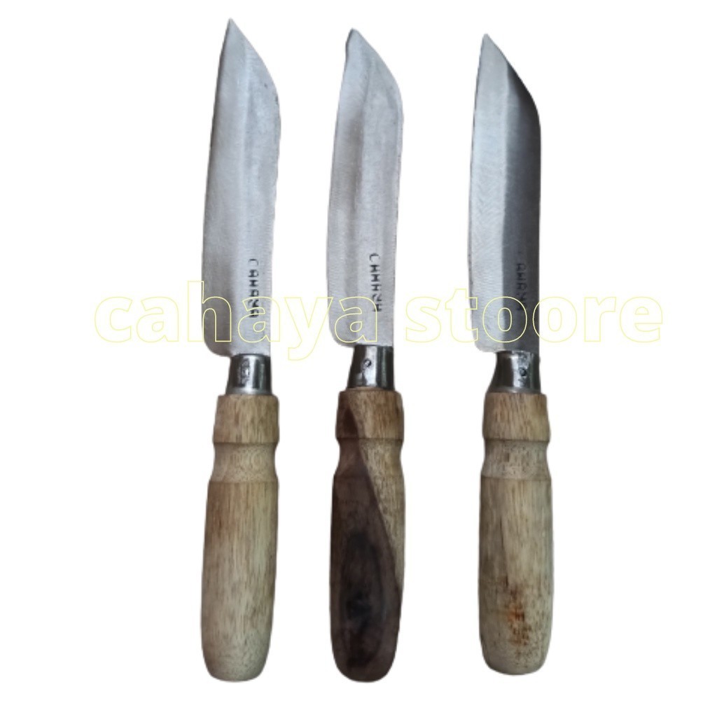 pisau dapur baja strip tebal ukuran tanggung cahaya poles putih