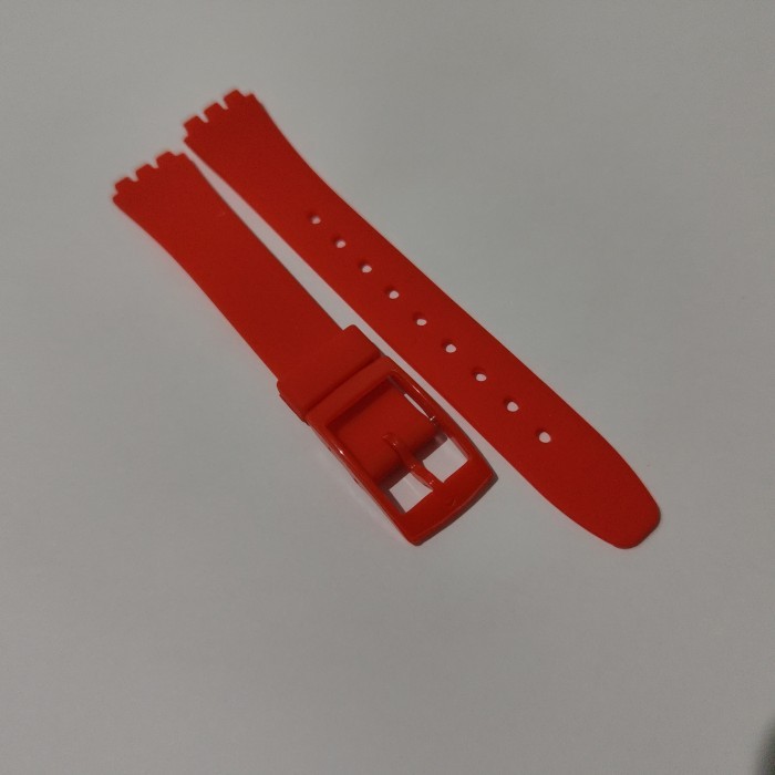 [[Promo]] Tali Jam Tangan Wanita Swatch Tali Swatch Lady Ukuran 12 mm - Merah