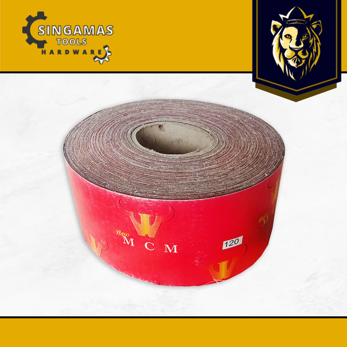 MCM Amplas Roll Grit 120 Panjang 50 Meter - Abrasive Sand Paper Roll
