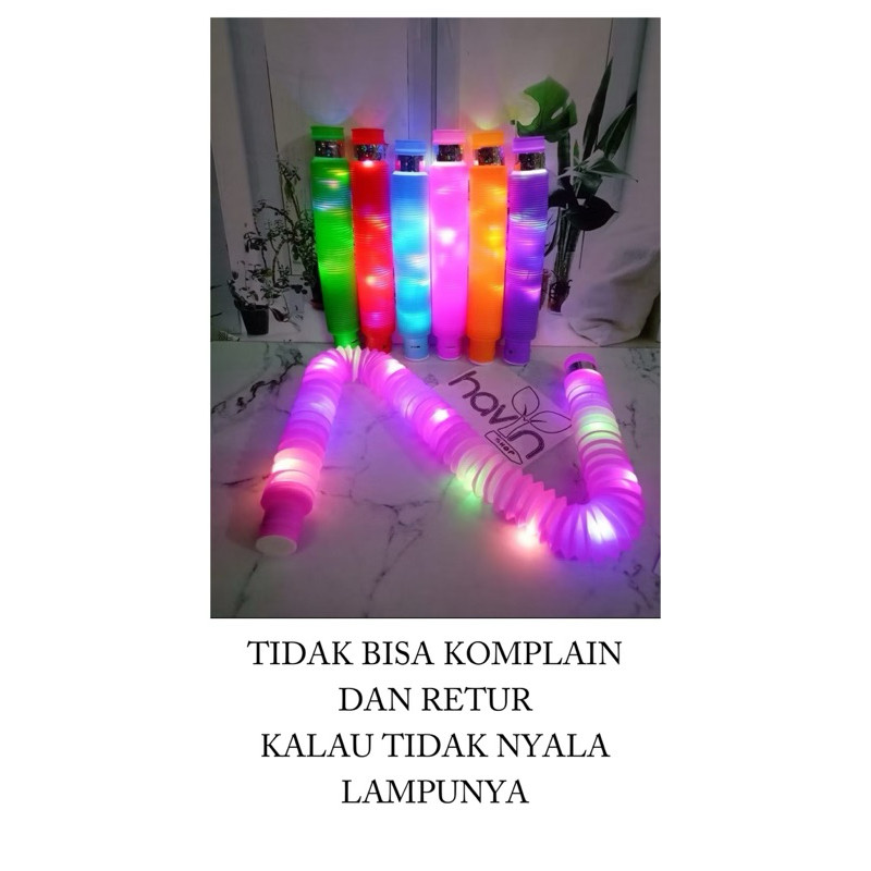 (TIDAK BISA RETUR) POP PIPES SELANG LED LAMPU STICK MAINAN NYALA STICK TOY