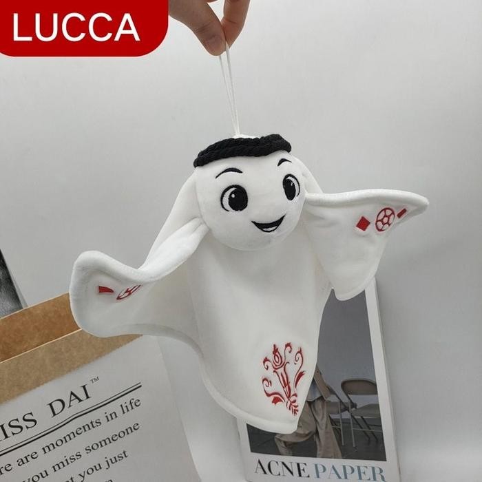 Mainan La'eeb Qatar 2022 Boneka Plush Maskot Piala Dunia Jubah 33CM Untuk Hadiah - Laeeb