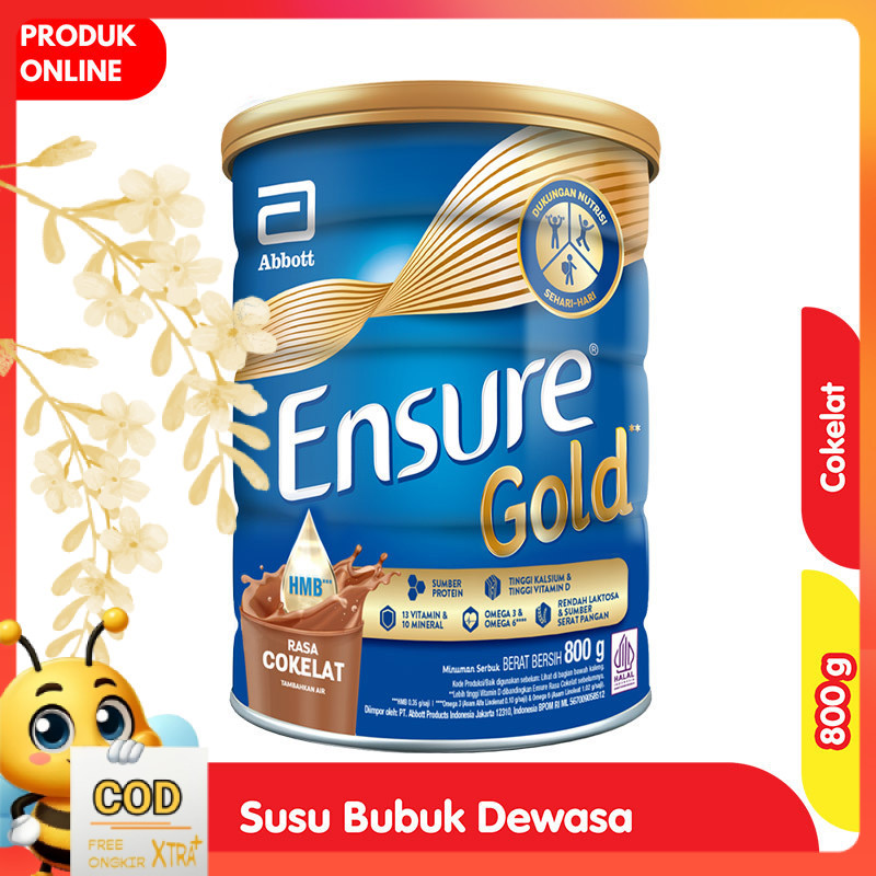 

Ensure Gold Susu Bubuk Nutrisi Dewasa Cokelat Kaleng 800 g