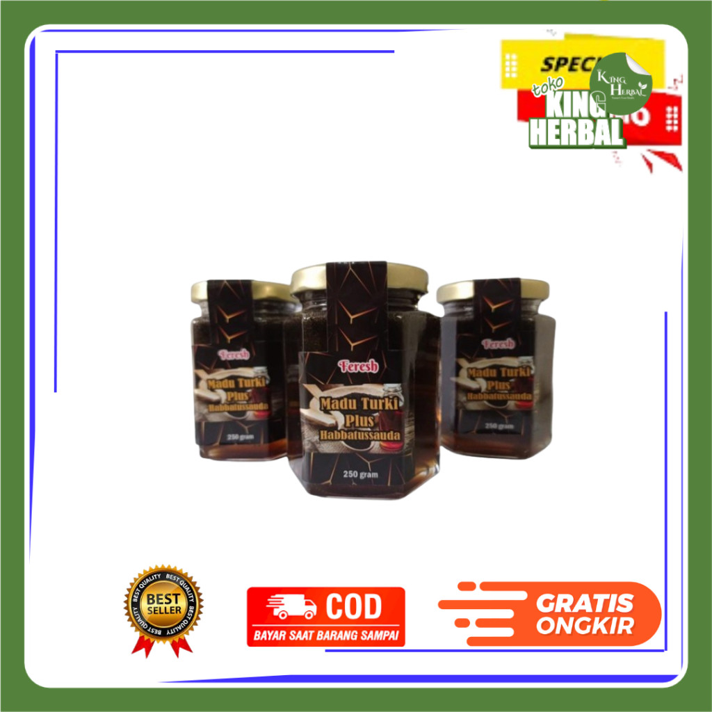 

madu turkey plus habbatusaudah feresh original 250gr asli