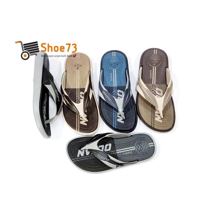 LUOFU E 6155 - BRCS SIZE 30-35 l Sandal jepit jelly anak - HITAM, 32