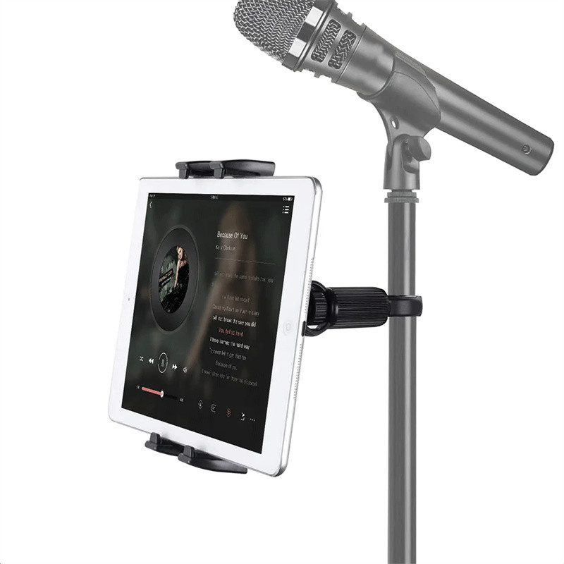 

Tablet Stand Holder Universal Laptop Stand Microphone Gym Mount Clamp on Tablet Clip Stand Bracket for iPad Pro Xiaomi Samsung