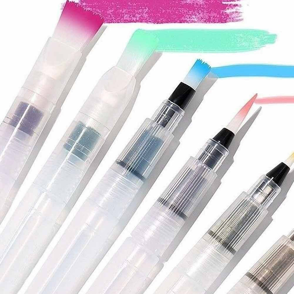 

1Pcs/3pcs/6pcs Water Color Brush Refillable Pen Watercolor Color Drawing Art School Supplies New