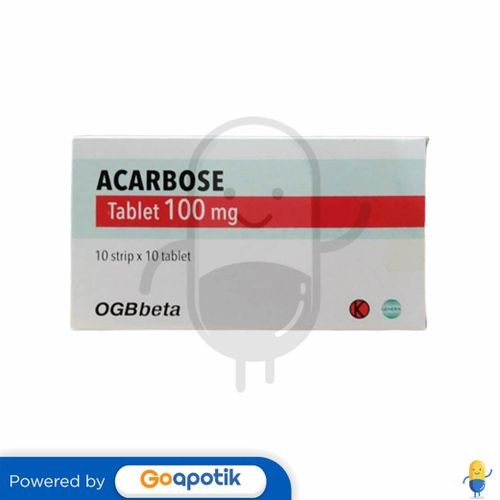 Acarbose Ogb Beta 100 Mg Box 100 Tablet