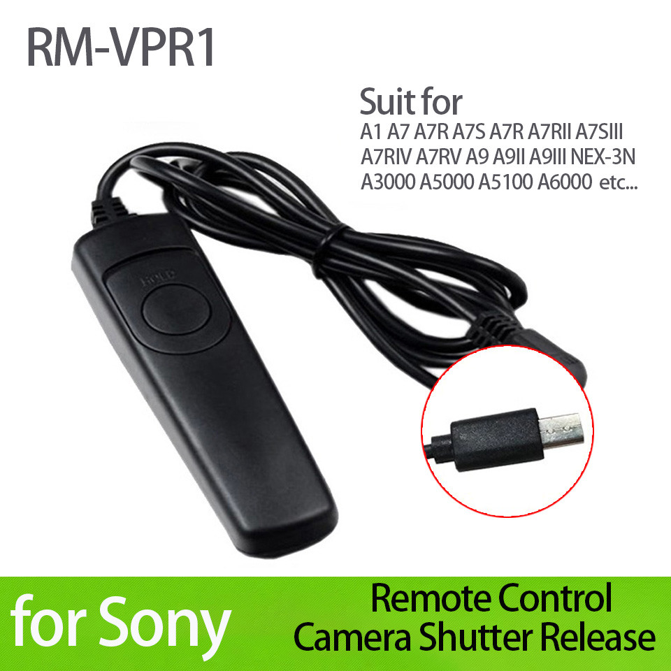 

RM-VPR1 S2 Shutter Release Cable Remote Control for Sony A9III NEX-3N A3000 A5000 A5100 A6000 A6100 A6300 Camera Accessories