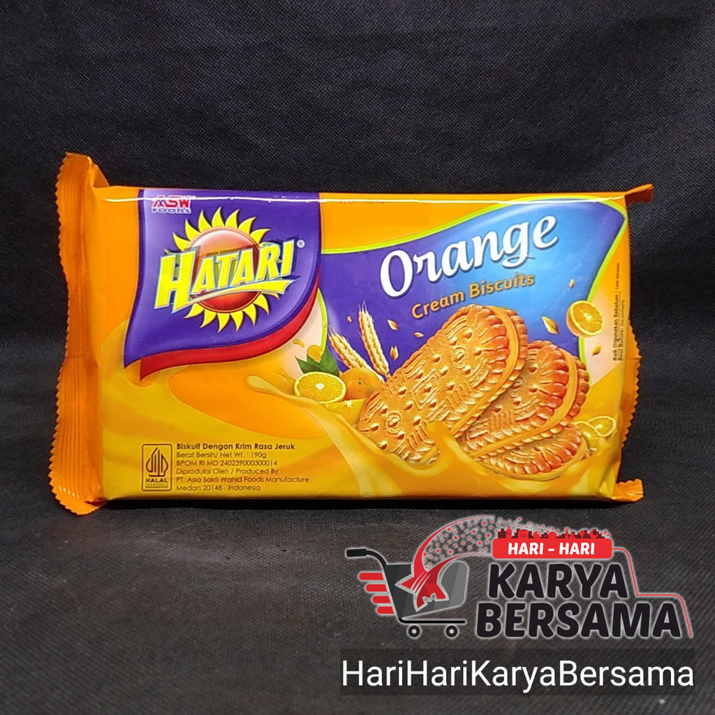 

MAKANAN RINGAN BISKUIT ASW HATARI ORANGE FLAVOUR CREAM 190GR