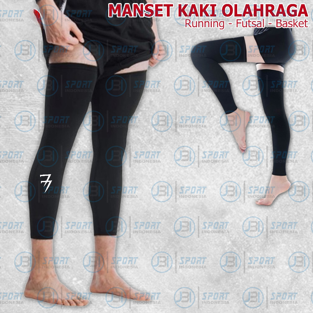 Manset Deker Kaki Olahraga Panjang Pria Wanita Pelindung Lutut Sepak Bola Volly Leg Sleeve Warmer