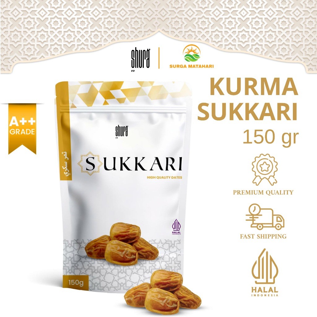 

Shura Sukkari 150g Sukkari Dates Kurma Sukkari Premium Quality