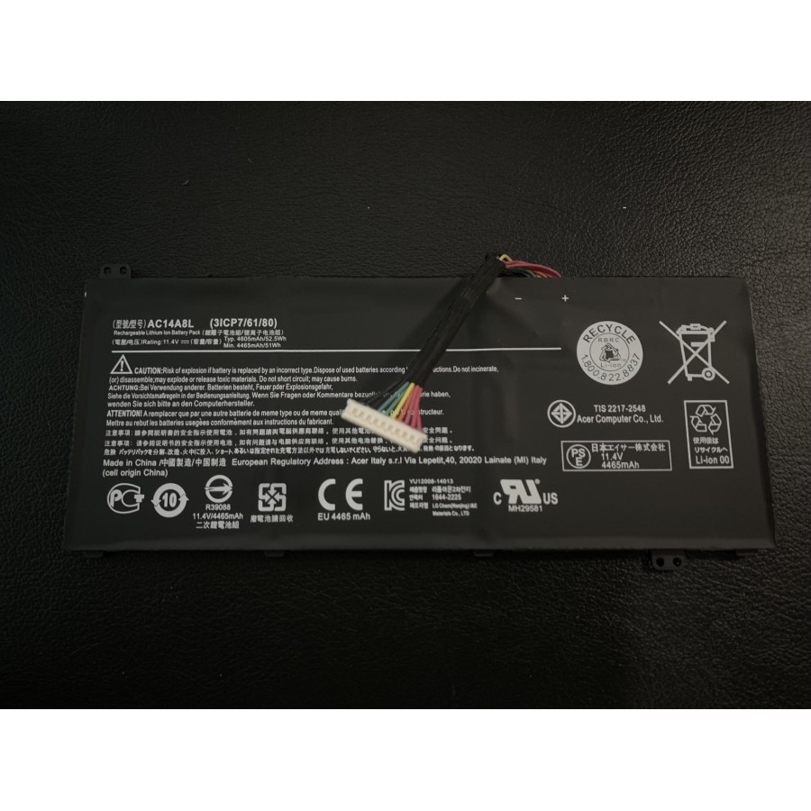 BATERAI ACER V15 NITRO ASPIRE VN7-571 VN7-591 SPIN 3 AC14A8L