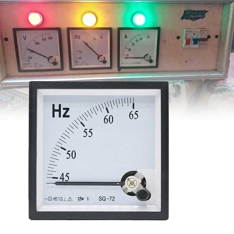 Hz Meter Analog 72x72 /  Frequency Meter Analog 45-65 Hz / Frekuensi Frequency Hz Meter Jarum 96X96