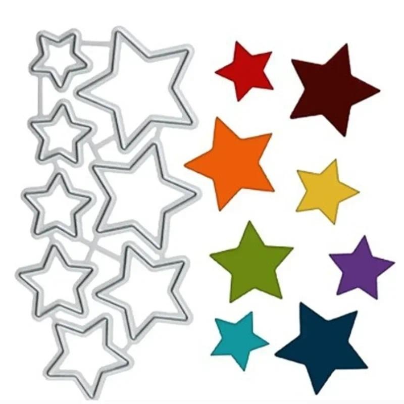 

Scrapbooking Multiple Star Hollow Cutting Knife Dies Carbon Steel Knife Dies Embossed Knife Dies Template