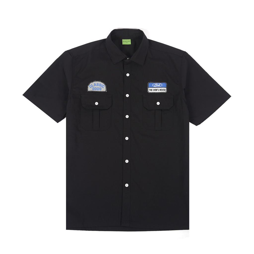The Don's House CRUZZ BLACK - Workshirt / Kemeja Lengan Pendek Slimfit Pria Wanita