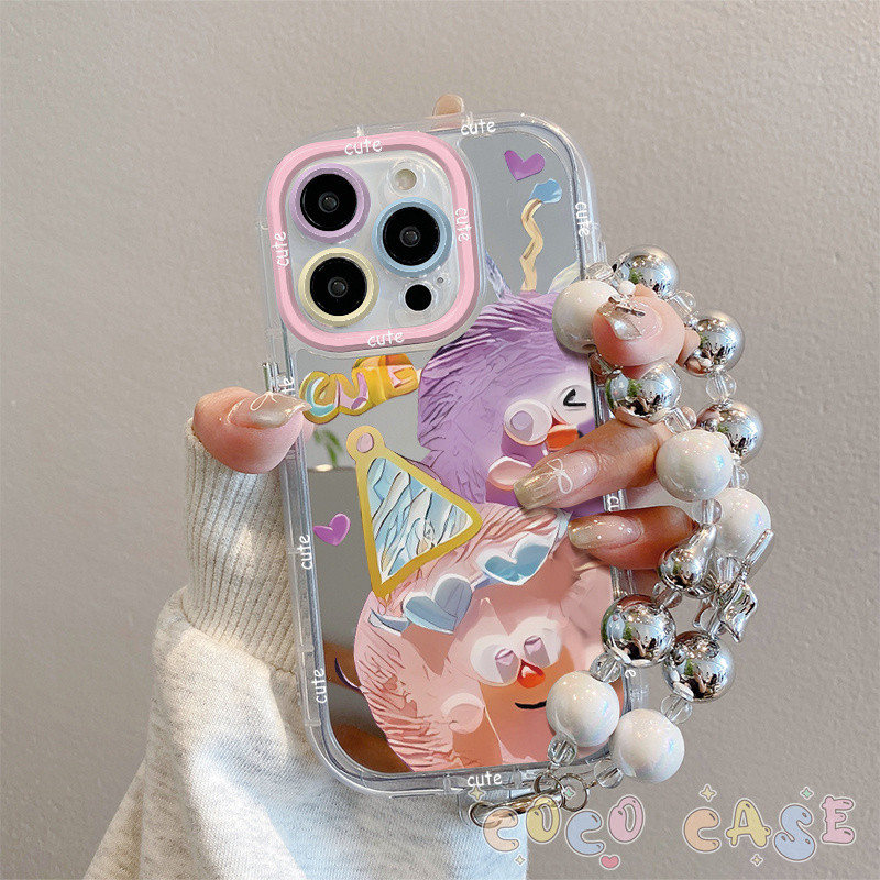 case VIVO Briket berwarna dengan rantai Casing ponsel cocok untuk VIVO Y93NONE Y50 Y20 Y21 Y15S Y17S