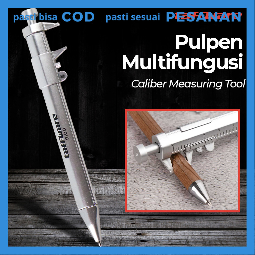 

Taffware Pena Pulpen Ballpoint Pen Caliber Measuring Tool Scale Ruler - B100