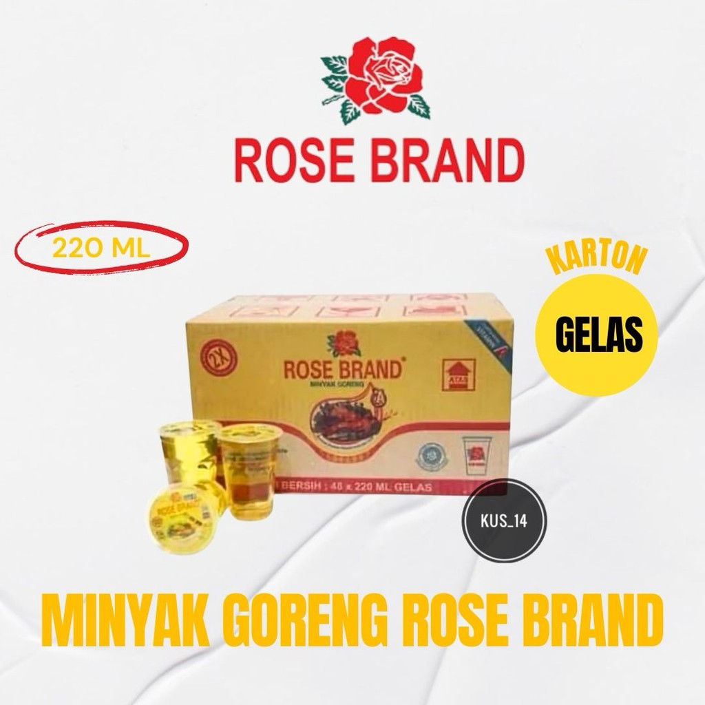 

Minyak Goreng Rose brand Gelas / Cup 220Ml 1Dus Kemasan Cup