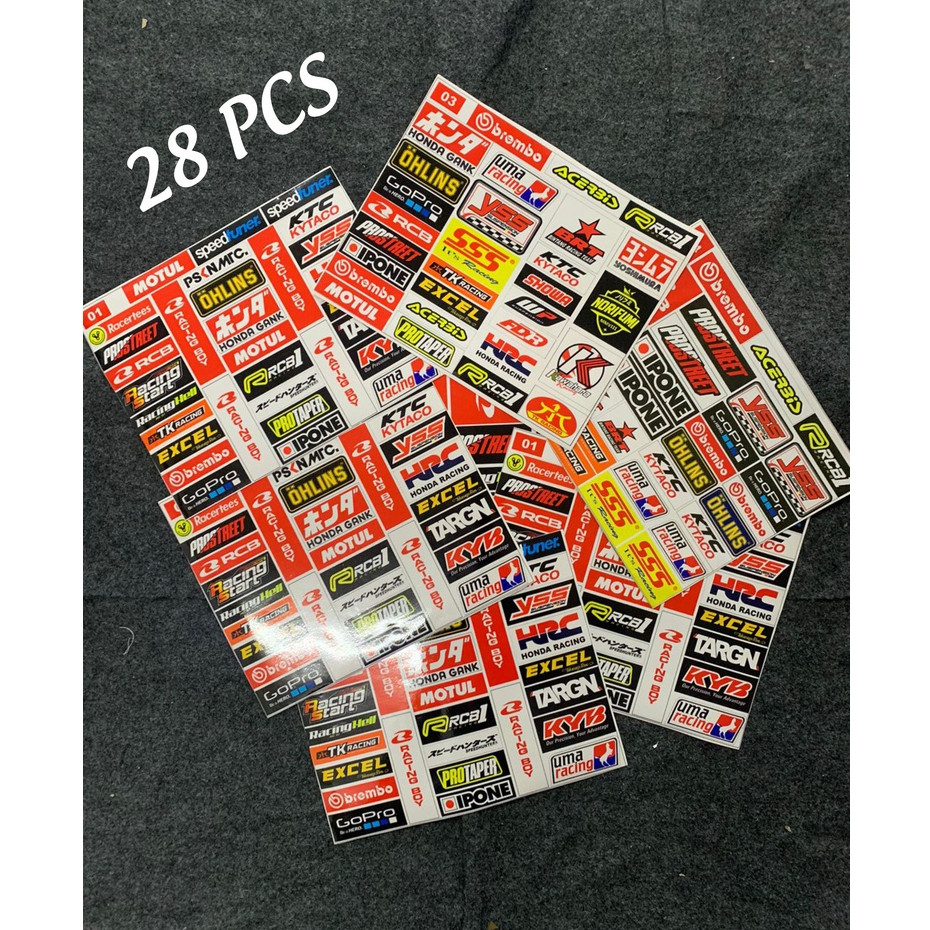 Sticker Sponsor Pack Racing Herex Stiker logo Stiker brand motor Murah 103032