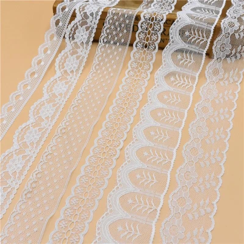 

10Yards White Lace Ribbon Wide French African Lace Fabric for Sewing Clothes Trim Needlework Accessories Embroidered Clothing