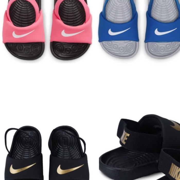 Nike Original sandal Kawa slide Nike toddler kids anak - Black, 10C / 16cm