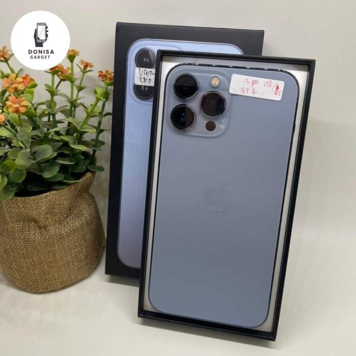 IP 13 Pro Max 128GB - Resmi Ibox - Fullset Second - Sierra Blue