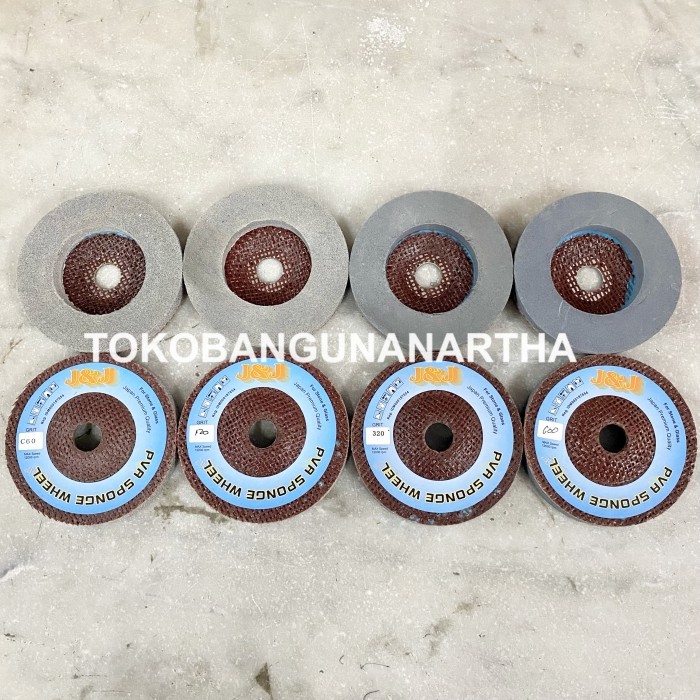 J&J Batu Sponge 4” / Batu Poles /Sponge Wheel/Batu Potong spons 4"