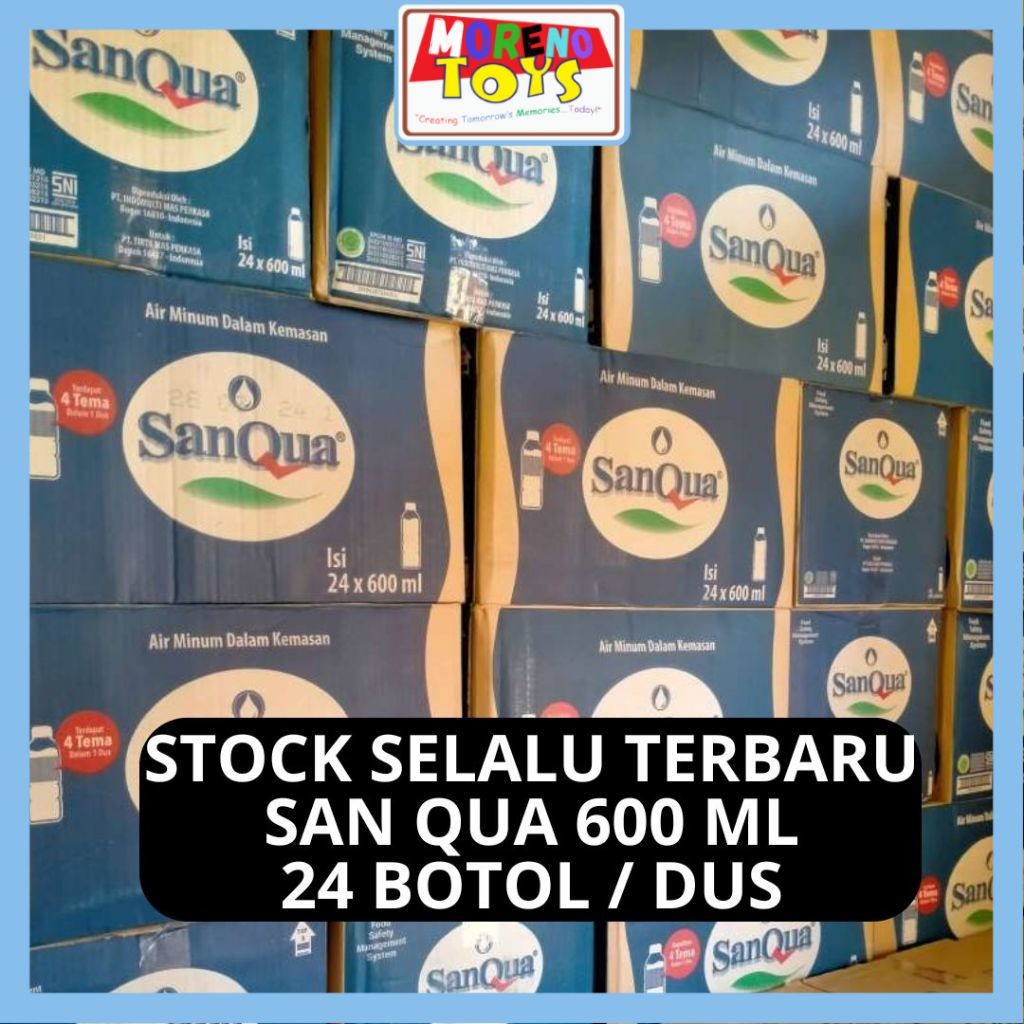 

Air Mineral SanQua Botol 600 ml isi 24 Botol Per Karton / Dus HEMAT