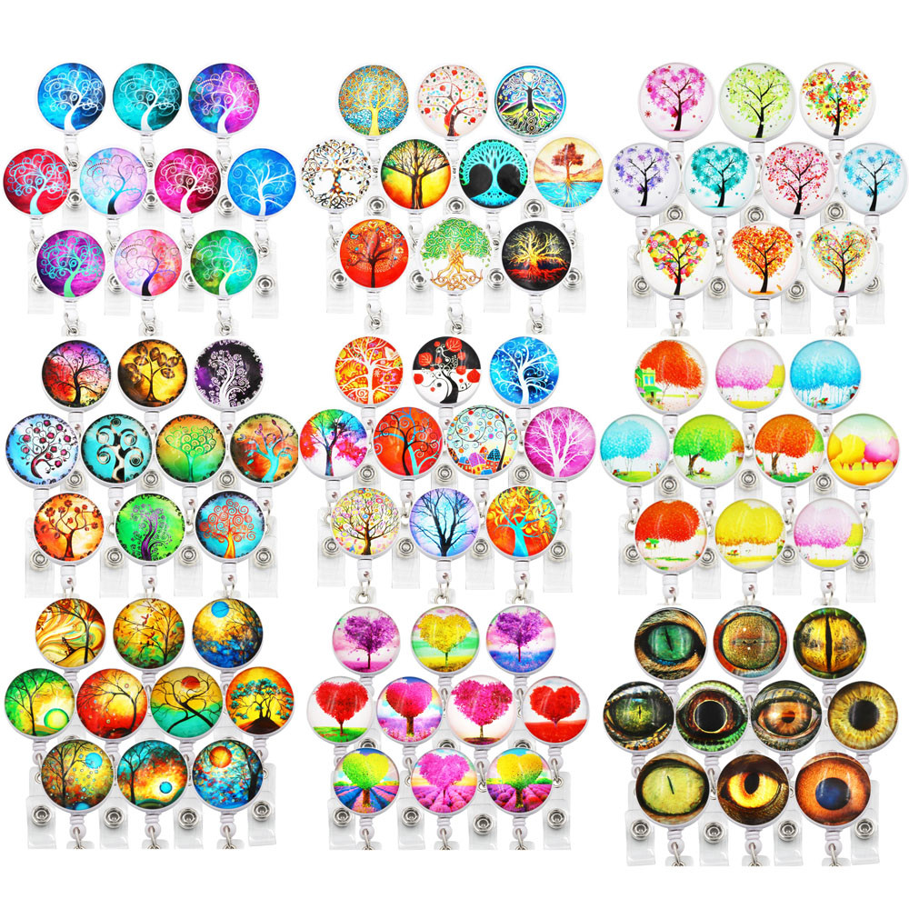 

Idclip 10pcs/Lot Id Nurse Holder Retractable Badge Holder with Alligator Clip Retractable Cord ID Badge Reel Holder Lanyard