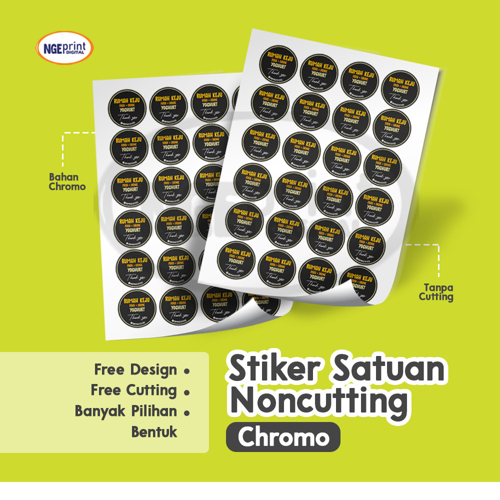 

PROMO!!! [BISA SATUAN] Cetak Stiker Makanan Custom Chomo [TANPA CUTTING] / Stiker Label Kemasan Makanan & Minuman A3+ / Sticker Label Makanan Murah / Cetak Stiker Label Makanan Kromo