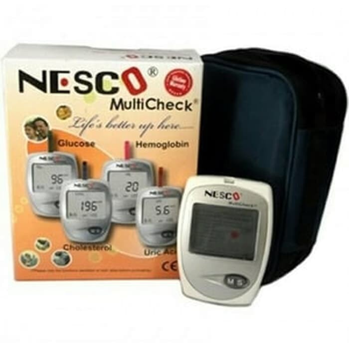 Alat Nesco GCU Strip Multicheck 3 in 1 Tes Cek Glucose Gula Darah Uric Acid Asam Urat Cholesterol Ch