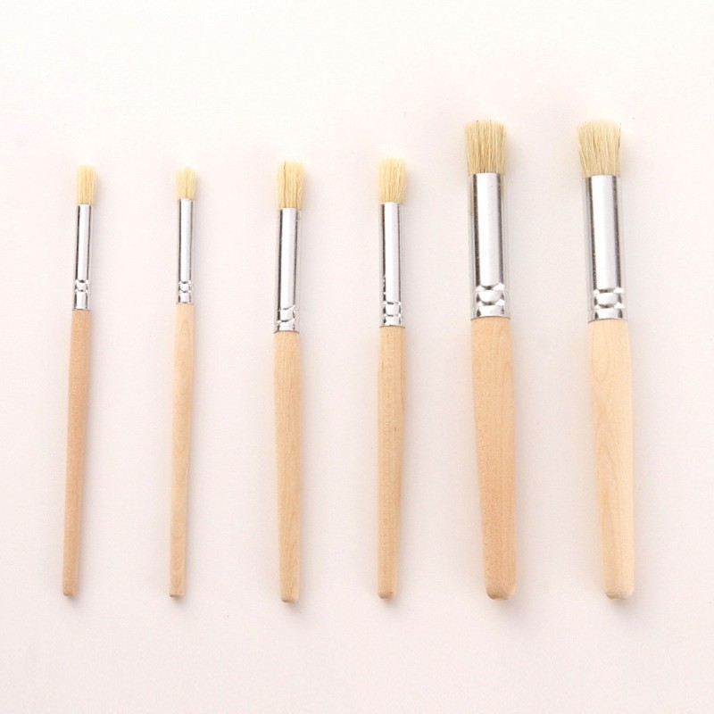 

6 Pcs Multi-purpose Stencil Paint Brush Artist Paint Brushes Soft Anti-Shedding Paint Brush for student Acrylic Paint HCCY