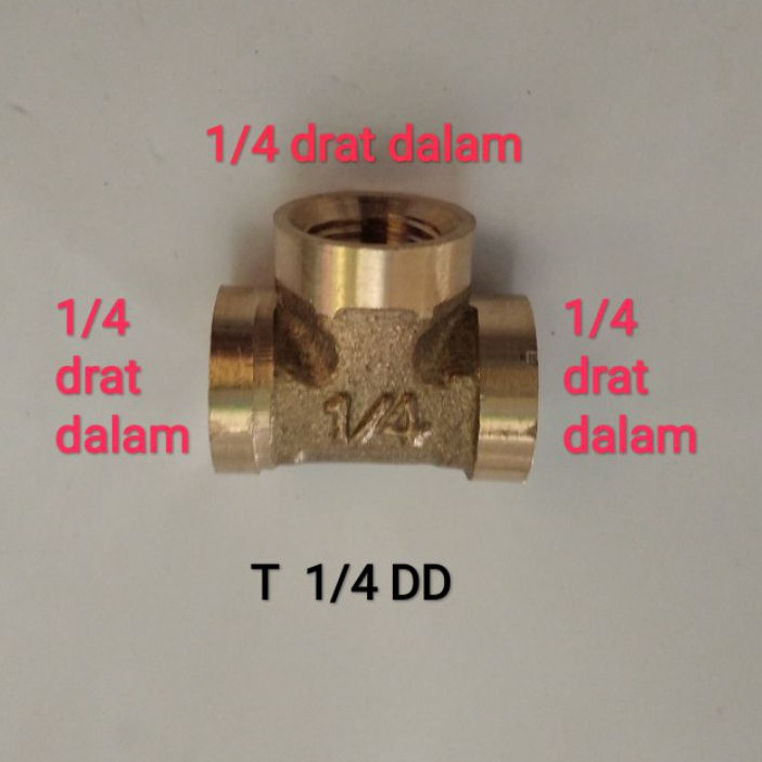 Sambungan T Drat Dalam 1/4