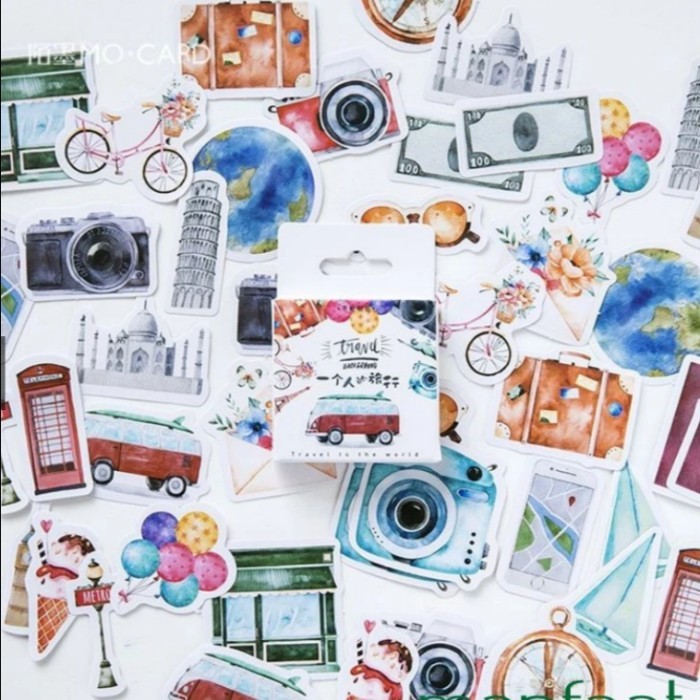 

Sticker Pack Isi 46 Lembar TRAVEL DIARY Scrapbook Journal Stiker