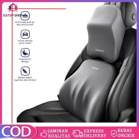 (Ready Stock)Bantal Kursi Mobil Sandaran Leher Punggung Memory Foam / Bantal Leher Mobil / Bantal 1 