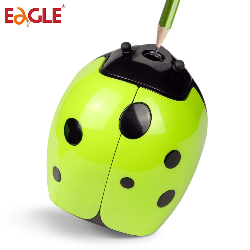 

Eagle Electric Pencil Sharpener, Auto，Cartoon Animal ladybug shape,Battery Operated，Kids School Supplies Home Office Desktop