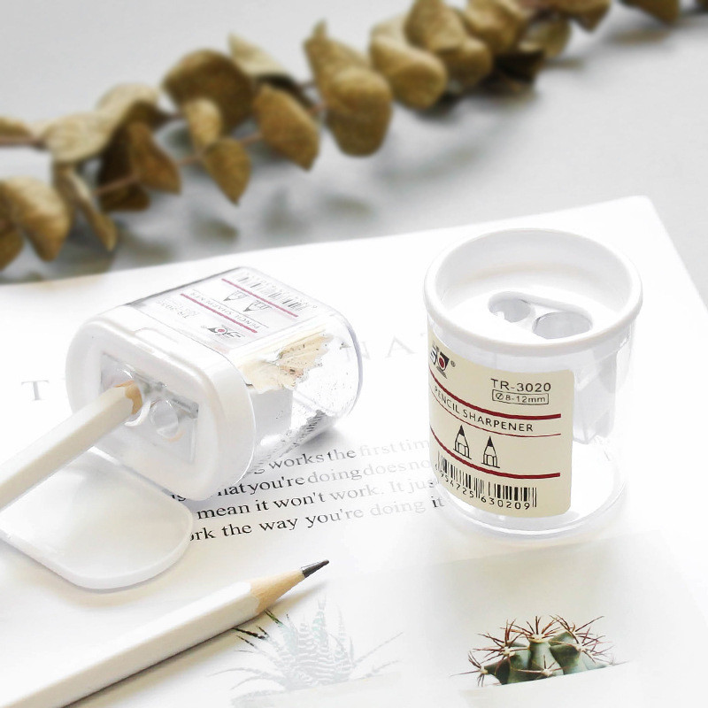 

Sharkbang New Arrival Simple Transparent Pencil Sharpener Pencil Cutting Study Tools Round&Saqure Kids Gift School Stationery