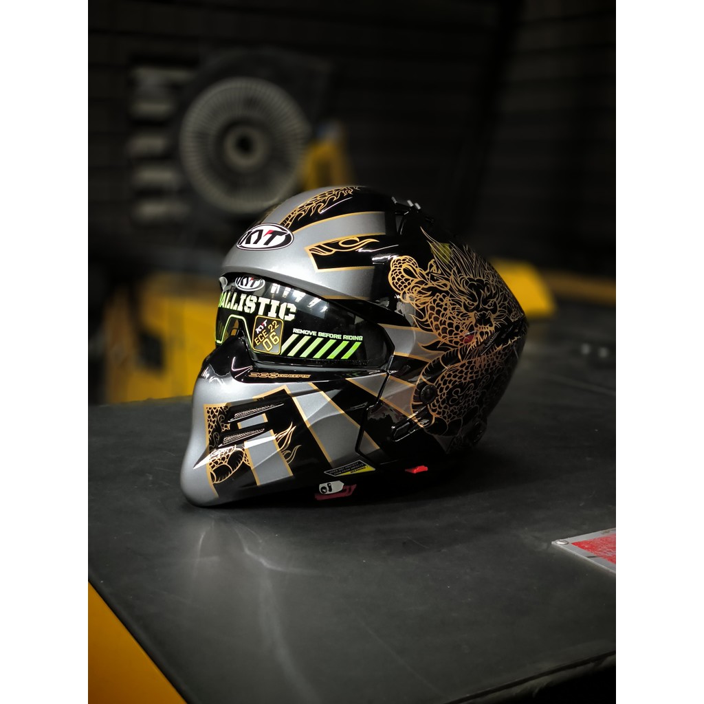HELM KYT BALLISTIC DRAGON GOLD | MODULAR