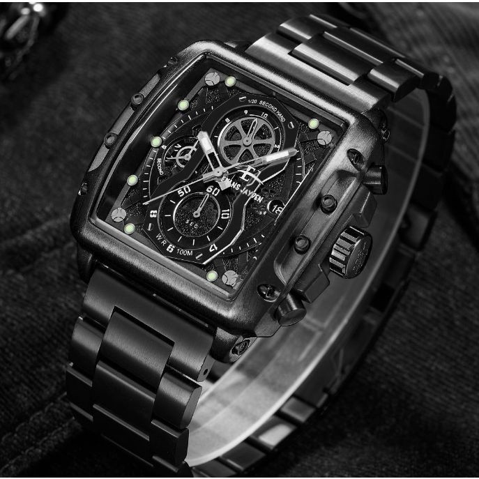 Ori Evans Jayden Jam Tangan Pria 9550 Rantai Stainless Steel Chronograph Water Resistant