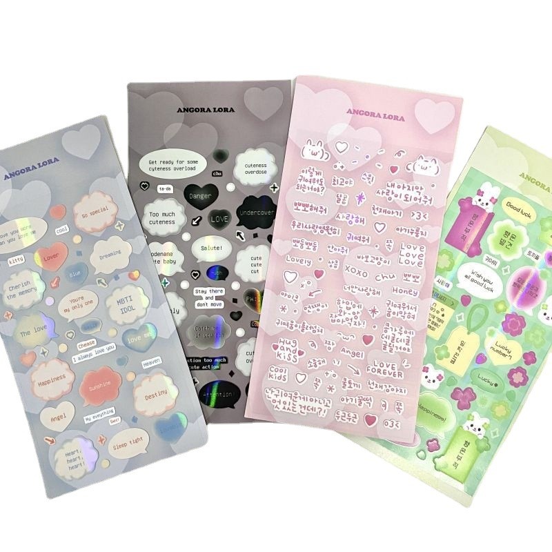 

SKYSONIC Angora Korean Journal Stickers Lora DIY Decor Scrapbooking Materials Stationery Postcards Sticker Stationery Supplies