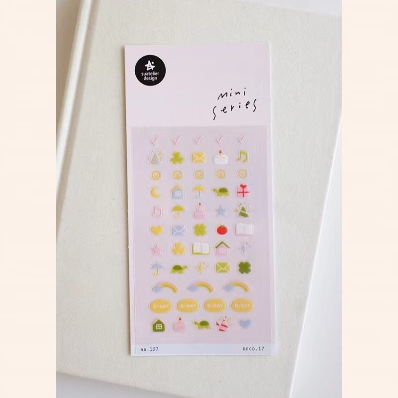

Korean Import Brand Suatelier Today Life PVC Mini Sticker Scrapbooking Diy Journaling Diary Stationery Sticker 127