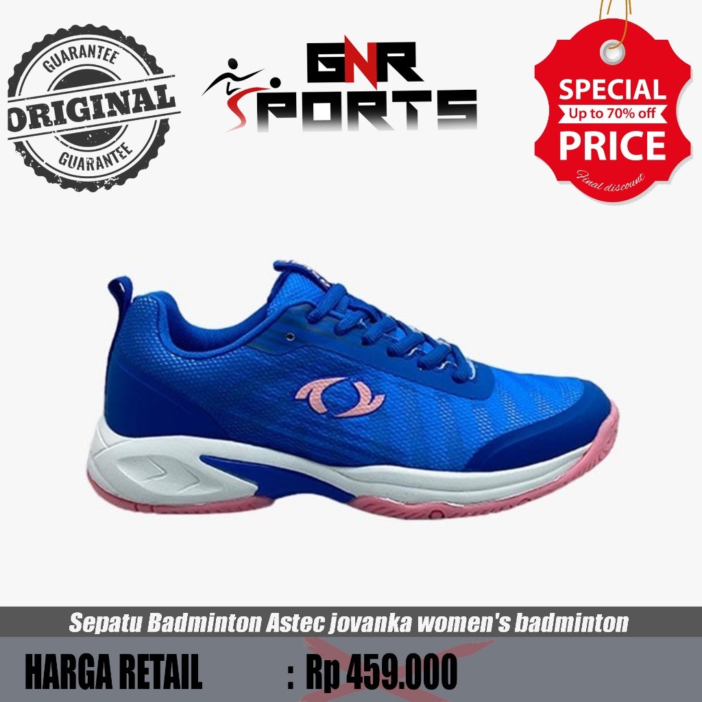 Sepatu Astec Evolis 3 Badminton Women Black Original 100%