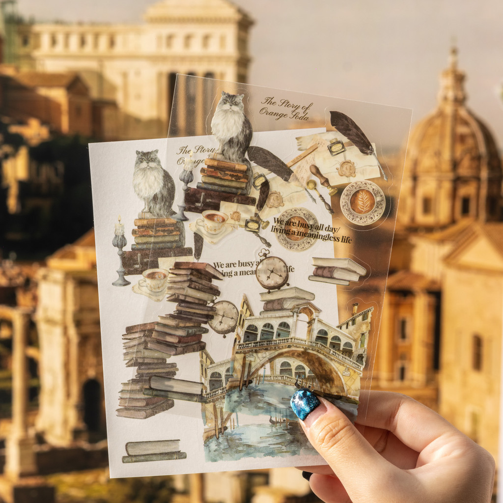 

10pcs/1lot Kawaii Stationery Stickers Walking in Rome Junk Journaling Decorative Mobile Scrapbooking for stickers Scrapbook