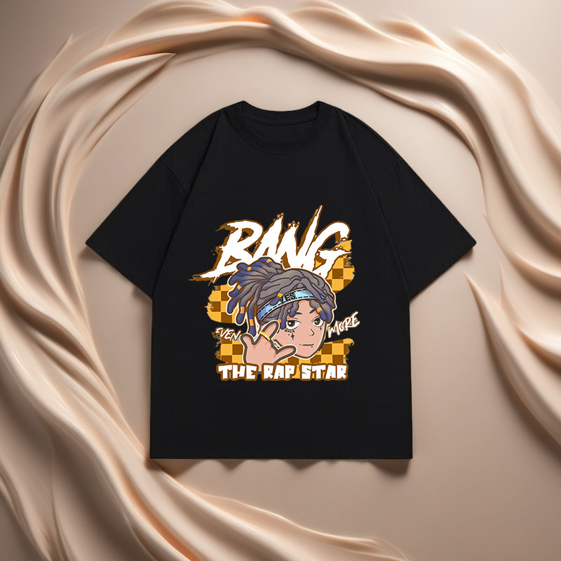 Kaos distro pria wanita terlaris/Gaya hip-hop/Kaos Lengan Pendek/Boxy fit/motif sablon/Korea Kaos