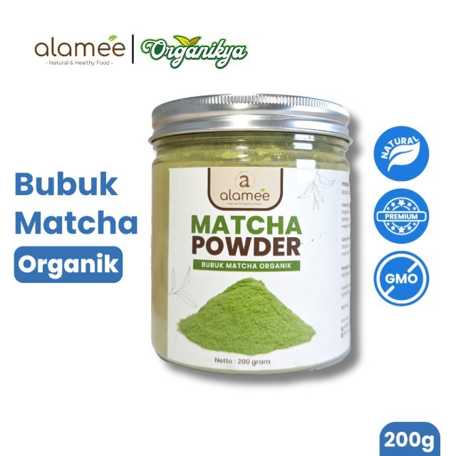 

ALAMEE Matcha Powder Minuman Teh Matcha Pure PREMIUM Matcha Tea Powder Tanpa Campuran Gula 200gr organikya